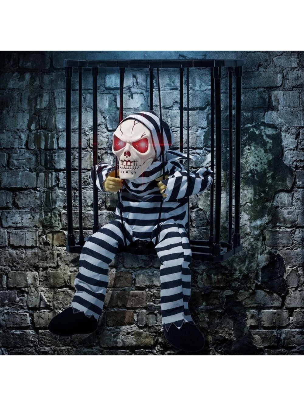 Spooky Outdoor Halloween Skeleton Prisoner Decoration - Creepy Yard Decor